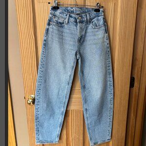 American Eagle Stretch Barrell Jean 000 Regular in Skylight Wash